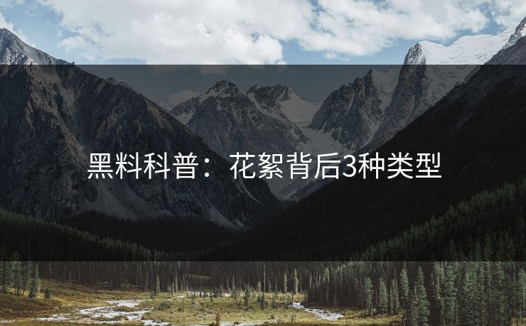黑料科普：花絮背后3种类型
