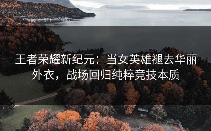 王者荣耀新纪元:当女英雄褪去华丽外衣,战场回归纯粹竞技本质 王者荣耀新纪元:当女英雄褪去华丽外衣,战场回归纯粹竞技本质